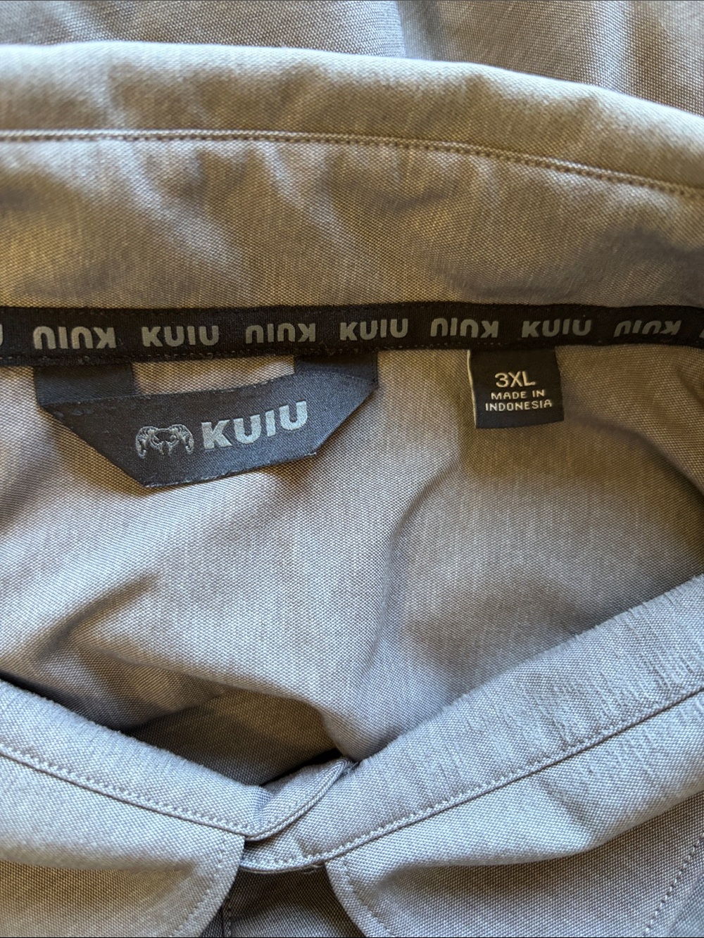 Kuiu Performance Button Up Shirt Mens Gray Long Sleeve Lightweight Stretch 3XL - Picture 5 of 9